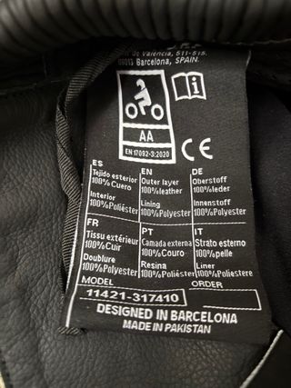 Chaqueta y pantalon a huego moto cuero Armure Hamo