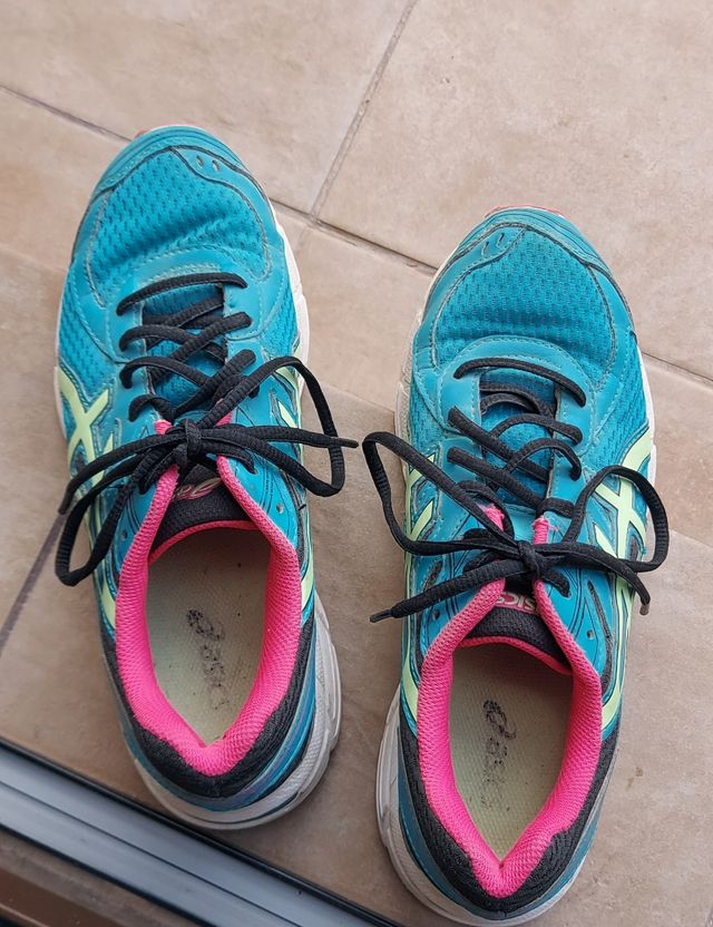 Zapatillas ASICS 41,5 - Azul/Rosa