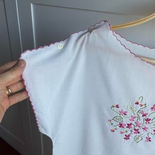 Abito estivo vintage bianco ricamato