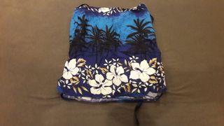 Mini falda pareo hawaiana - azul