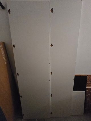 Puertas armario blanco lacado brillo 217x60/45