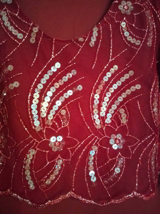 Camicia rossa paillettes
