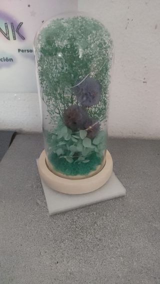 Lampara de cristal con luz