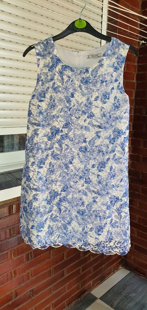 Vestido niña Mayoral flores azul