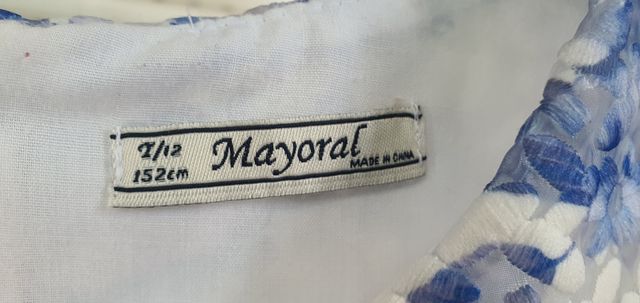 Vestido niña Mayoral flores azul