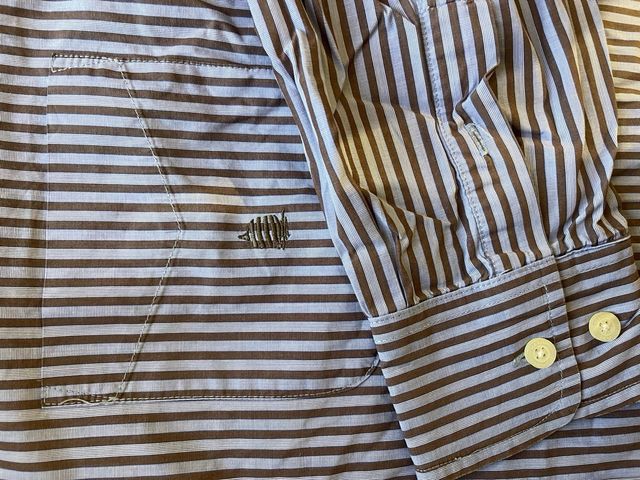 Camicia Marina Yachting L - Blu/Marrone