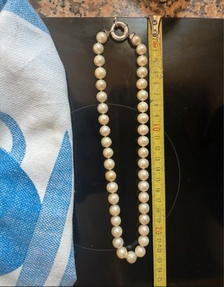 Collar y pulsera perlas blancas verdaderas