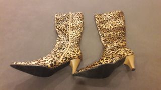 Botas leopardo tacón - talla 40