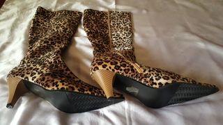 Botas leopardo tacón - talla 40