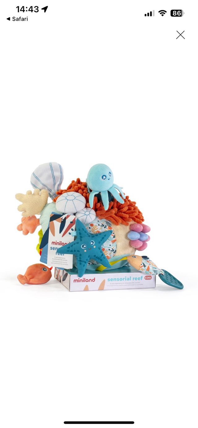 Peluche sensorial bebé océano