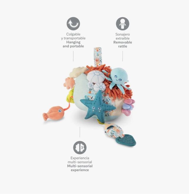 Peluche sensorial bebé océano