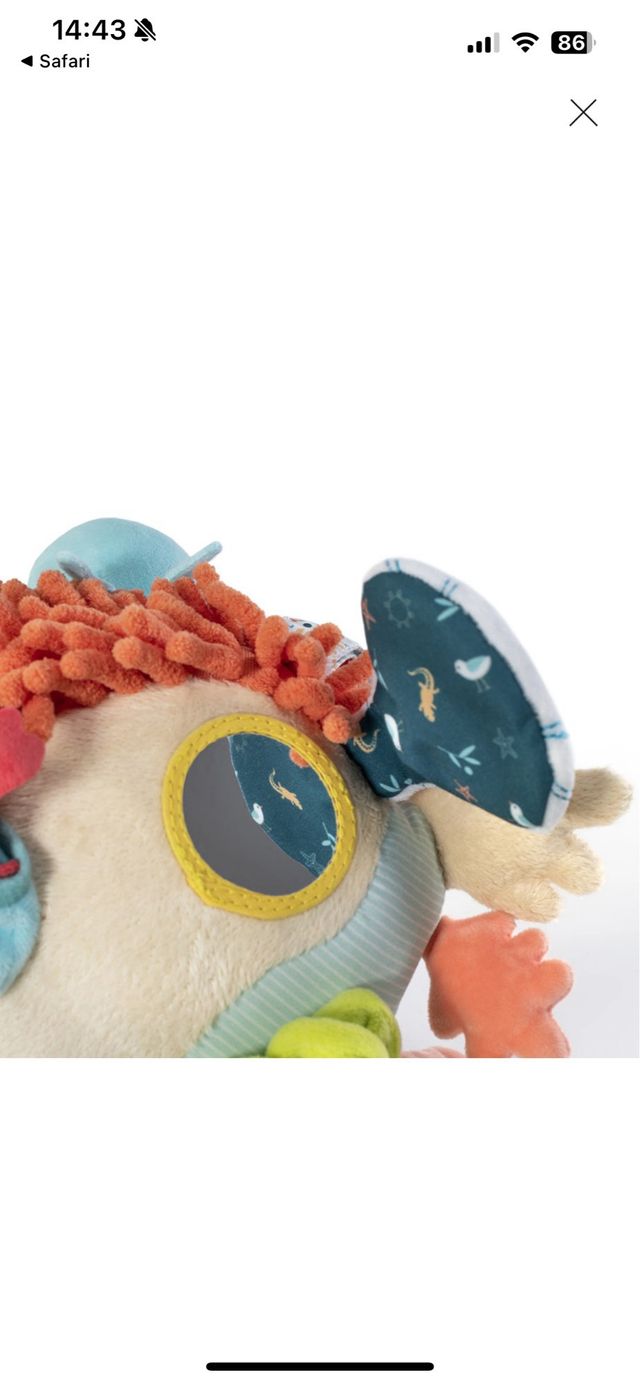 Peluche sensorial bebé océano