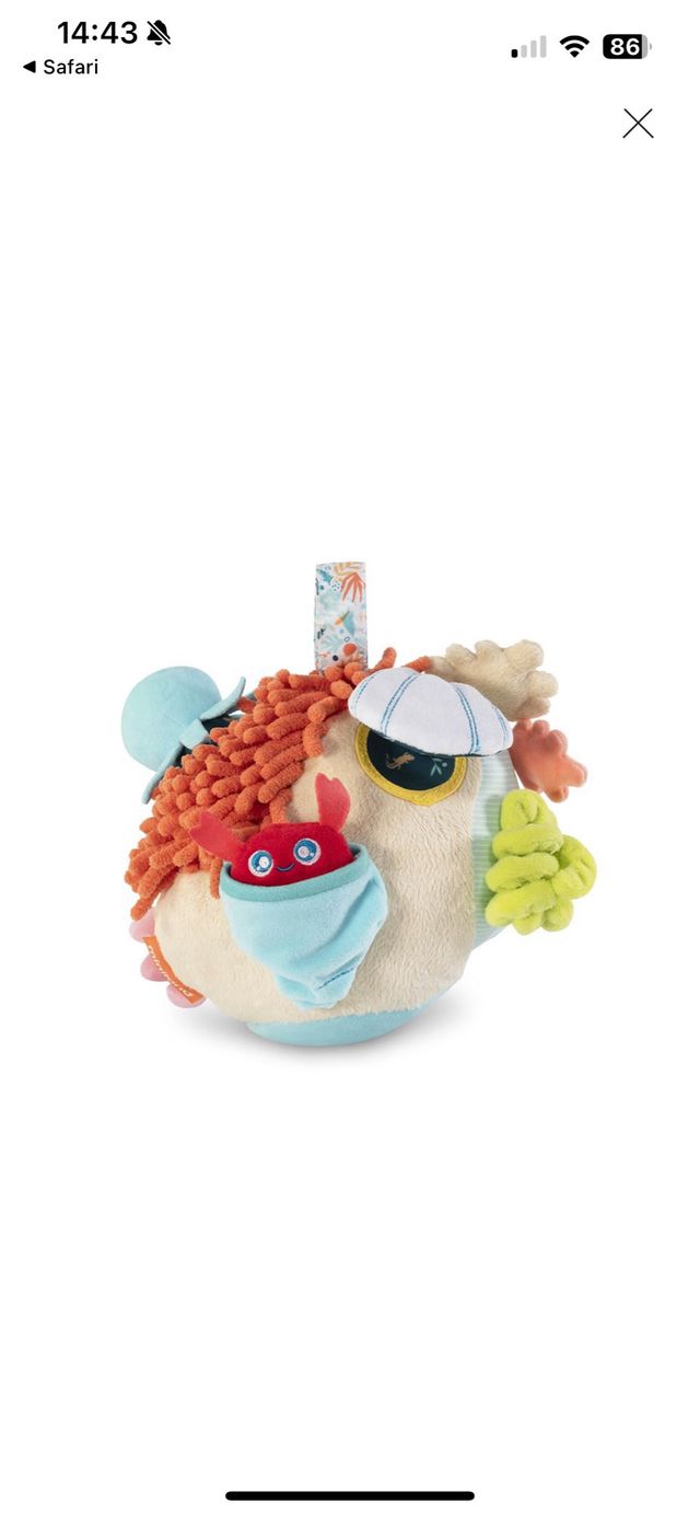 Peluche sensorial bebé océano