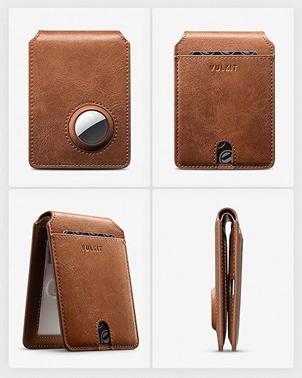 Cartera VULKIT Piel Marrón - 6+ Tarjetas