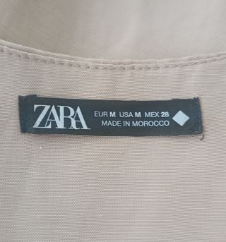 Camiseta Zara beige - Tirantes cruzados