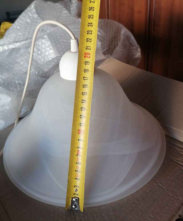 Lampadario a sospensione bianco sfumato