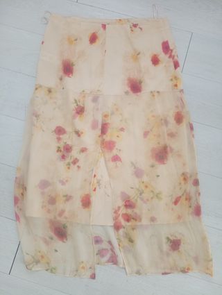 Falda Zara flores - M