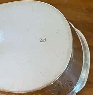 Cendrier/Posacenere in Argento Cesellato Floreale