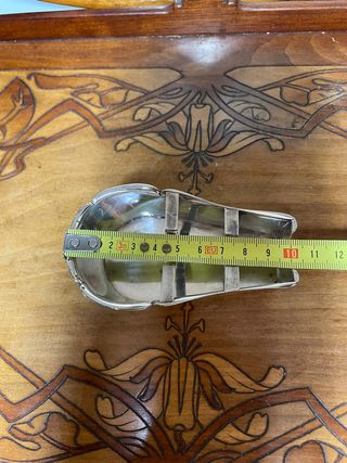 Cendrier/Posacenere in Argento Cesellato Floreale