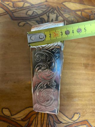 Cendrier/Posacenere in Argento Cesellato Floreale