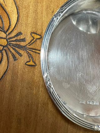 Cendrier Argento Sterling Walker & Hall, 1893