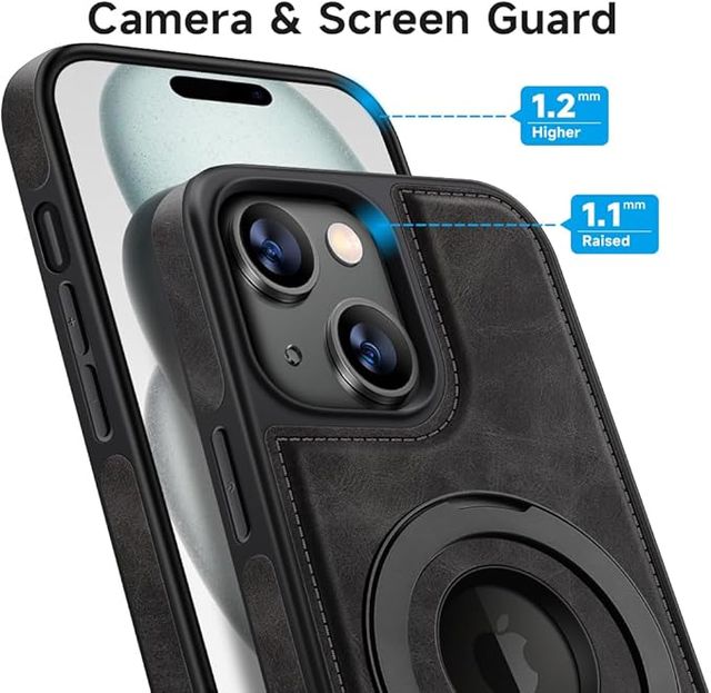 Funda iPhone 15 plus MOBESV con Soporte