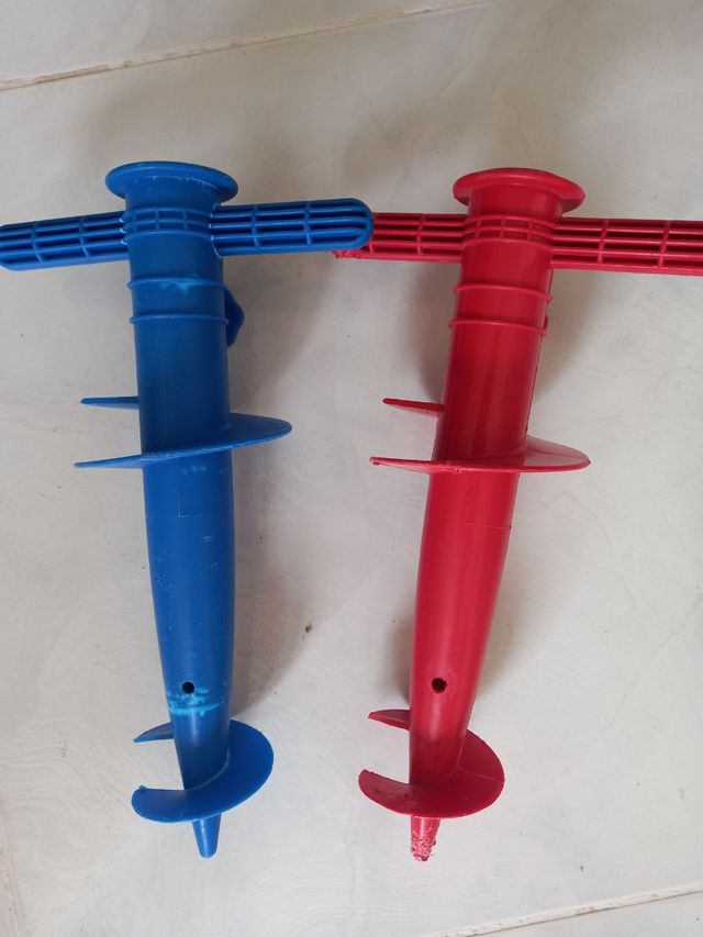 Aplique sombrilla. 2 anclajes de plástico