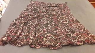 Falda paisley marrón-rojo T.56