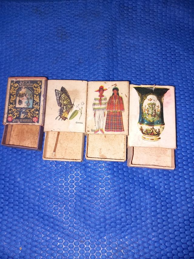 CAJAS DE CERILLAS ANTIGUAS LAS CUATRO
