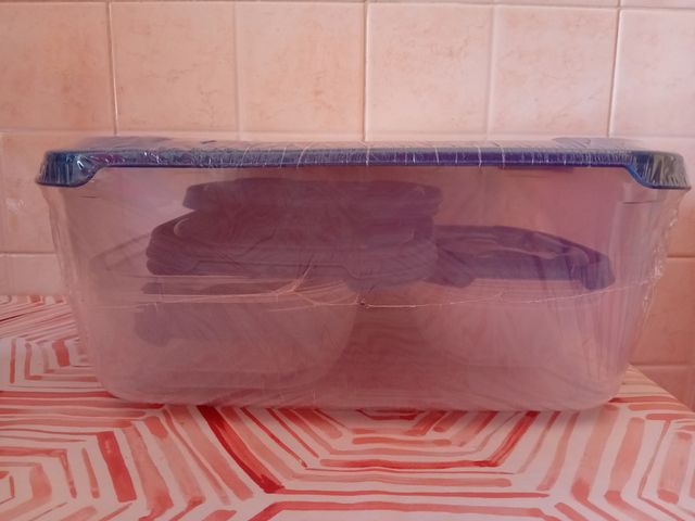 Set 8 contenitori con coperchio