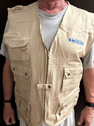 Chaleco táctico beige Amigos - L