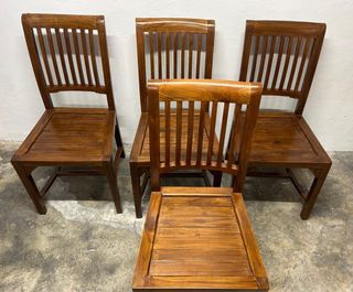 4 Sillas Madera Maciza