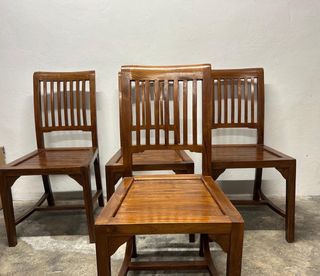 4 Sillas Madera Maciza
