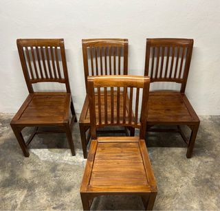 4 Sillas Madera Maciza