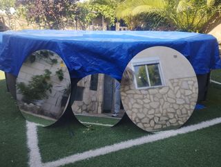  4 Espejos redondos plata - Decoración


