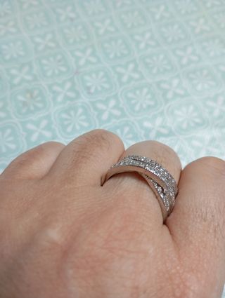 Anillo plata mujer brillante