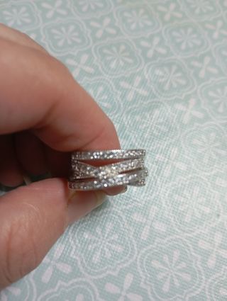 Anillo plata mujer brillante