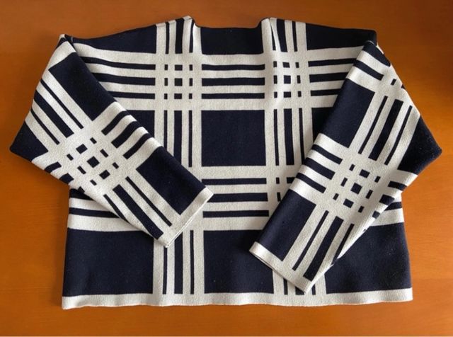 Jersei cuadros blanco-negro