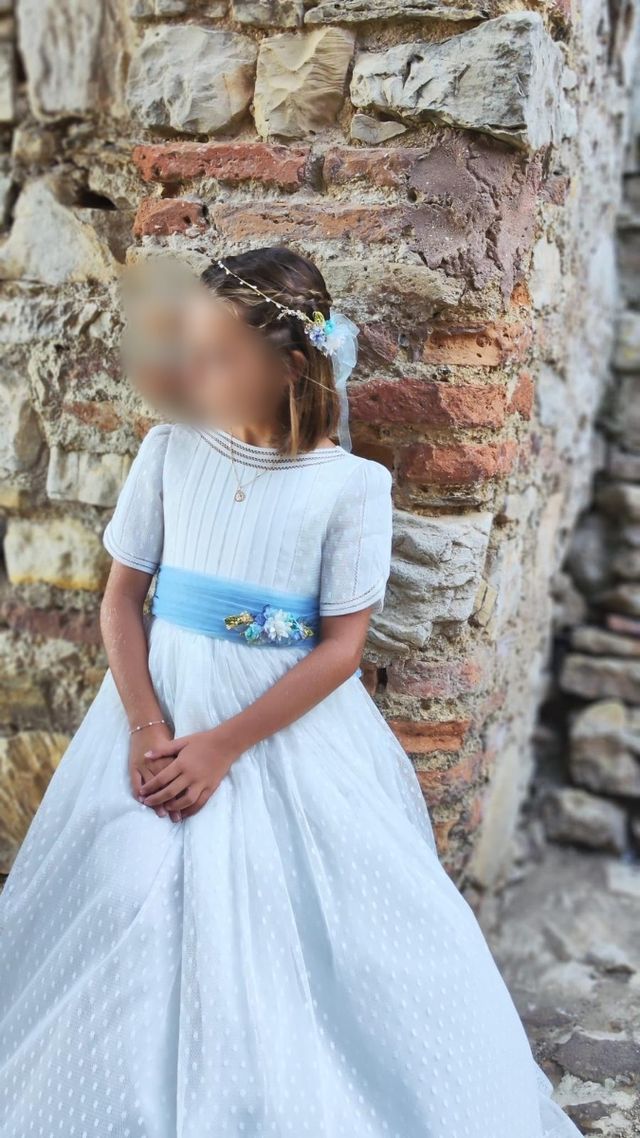 2 Vestido comunión(largo y corto) + cancán+tocado