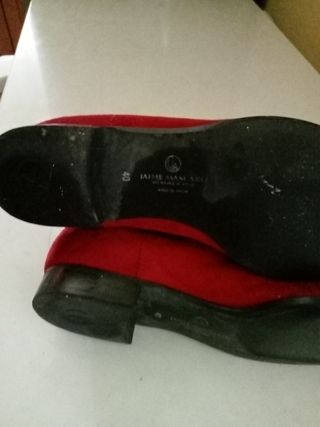 Botines mujer rojos