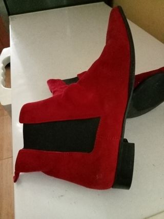 Botines mujer rojos