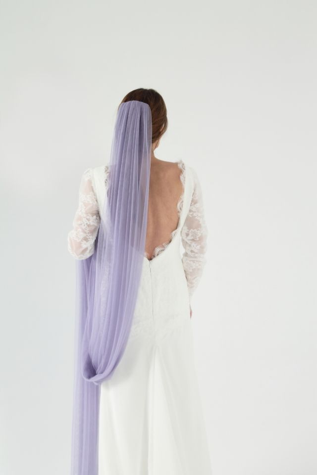 Velo novia lila 3m - nuevo