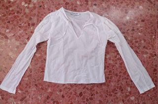 Blusa blanca manga larga
