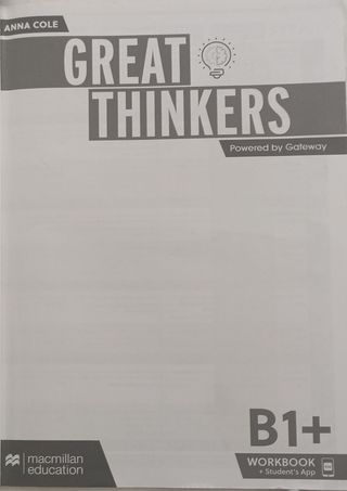 GREAT THINKERS B1+ Workbook and Digital Workbook