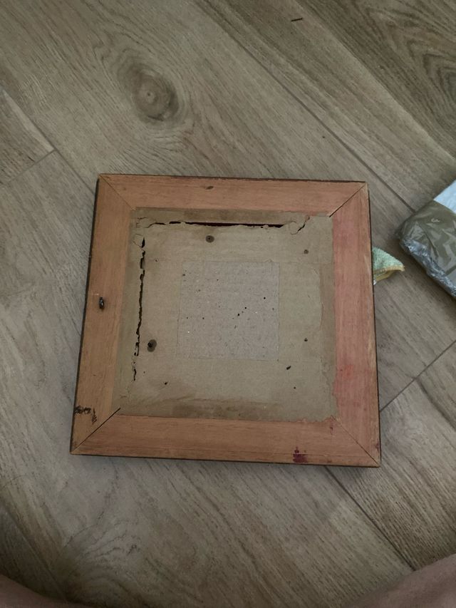 Espejo madera dorado 25cm