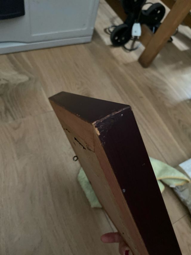 Espejo madera dorado 25cm