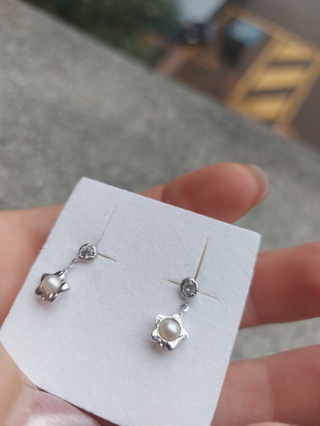 Orecchini oro bianco 750