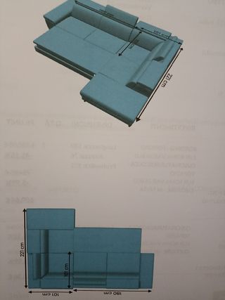 Divano letto angolare Dondi Salotti blu