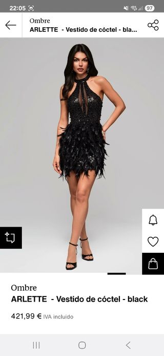 Vestido Fiesta Talla S-M, precioso. 