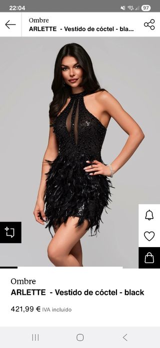 Vestido Fiesta Talla S-M, precioso. 